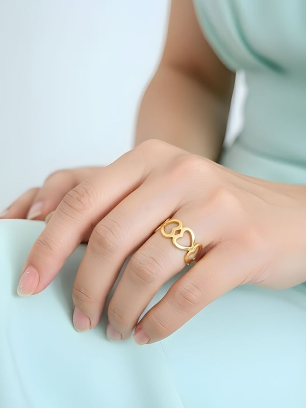 The Infinite Love Heart Cutwork Ring