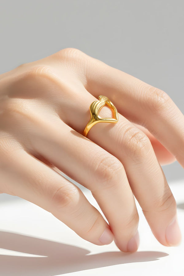 Heart Embrace Ring Premium 18K Gold PVD Coat