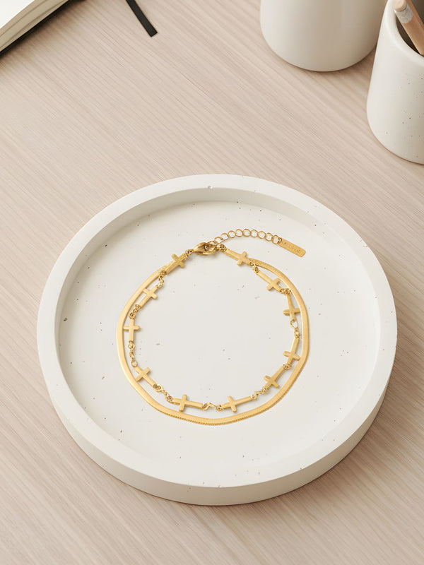 The Zenith Bracelet (2-Layer Cross Bracelet)