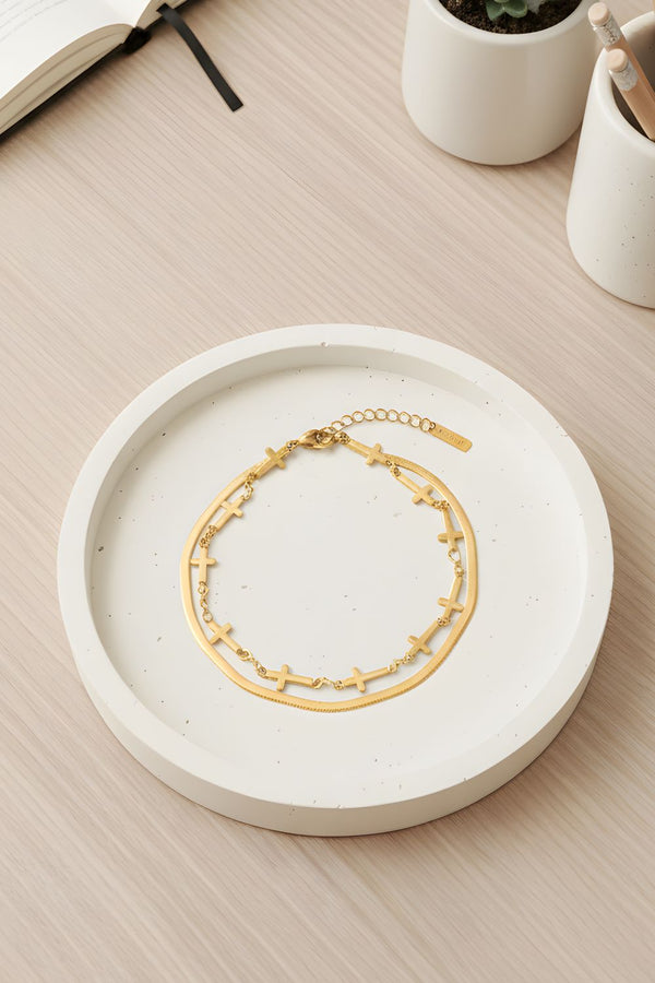 The Zenith Bracelet (2-Layer Cross Bracelet)