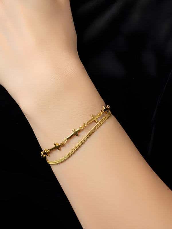 The Zenith Bracelet (2-Layer Cross Bracelet)