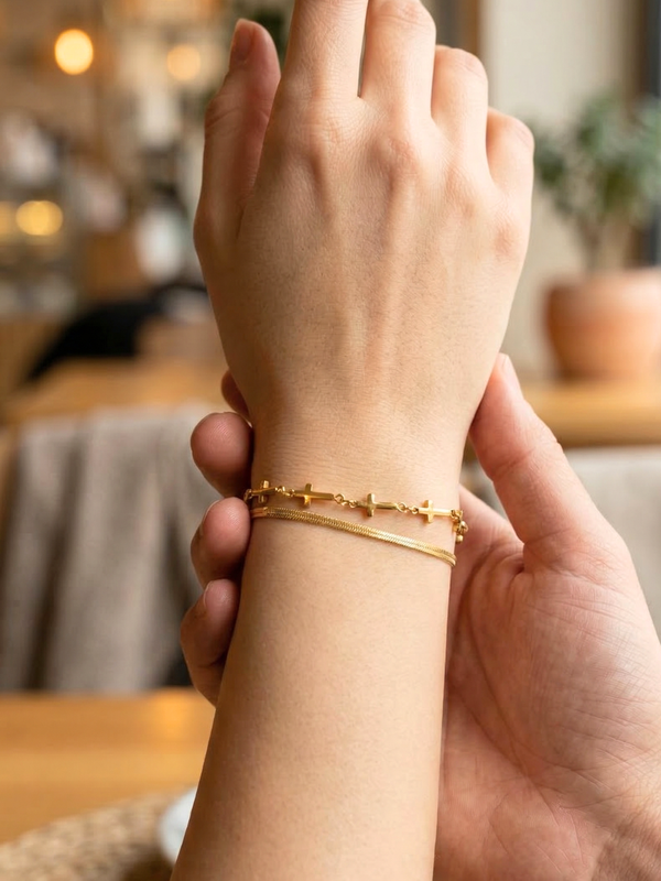 The Zenith Bracelet (2-Layer Cross Bracelet)