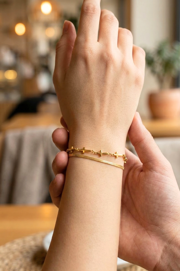 The Zenith Bracelet (2-Layer Cross Bracelet)