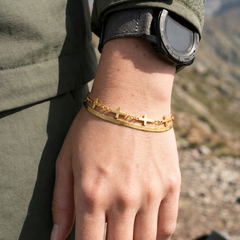 The Zenith Bracelet (2-Layer Cross Bracelet)