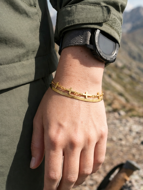 The Zenith Bracelet (2-Layer Cross Bracelet)