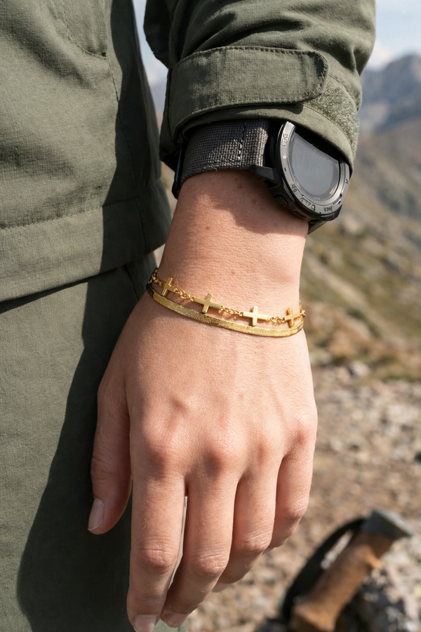 The Zenith Bracelet (2-Layer Cross Bracelet)