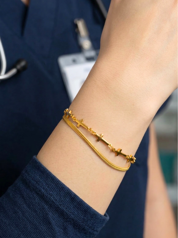 The Zenith Bracelet (2-Layer Cross Bracelet)