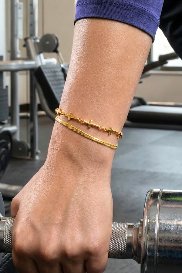 The Zenith Bracelet (2-Layer Cross Bracelet)