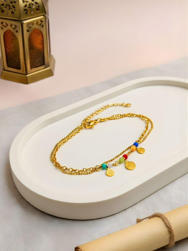 Coin Stone Bracelet