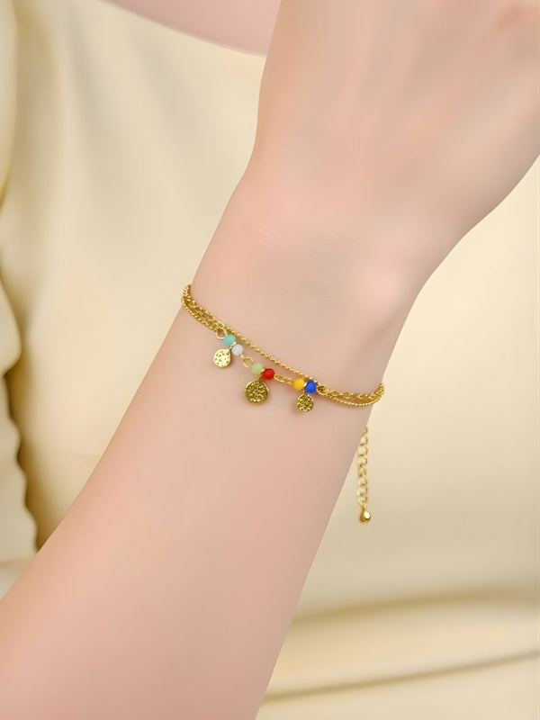 Coin Stone Bracelet