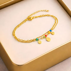 Coin Stone Bracelet