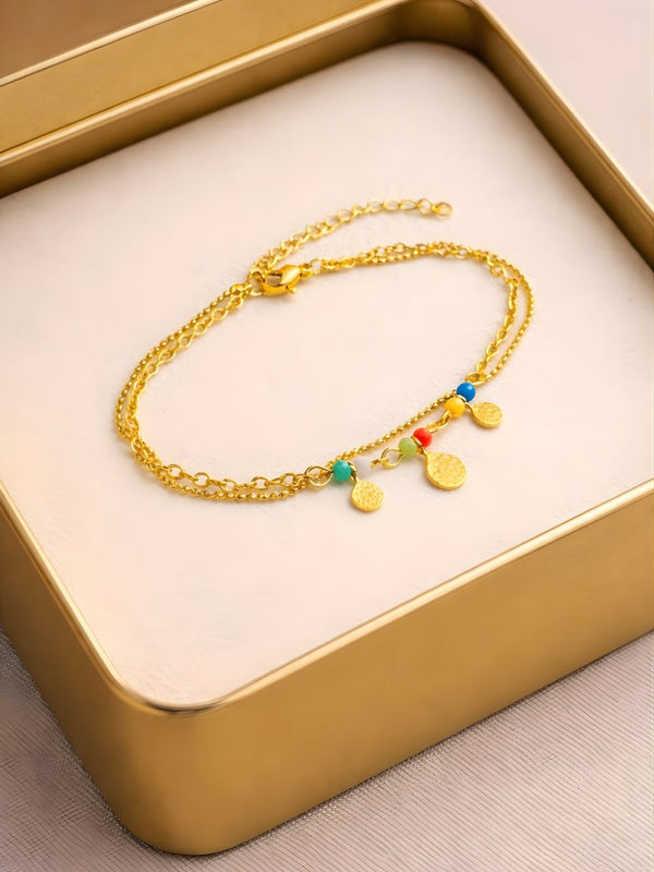 Coin Stone Bracelet