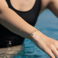 Mother of Pearl Heart Layered Bracelet