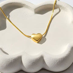 Heart Slice Pendant Chain