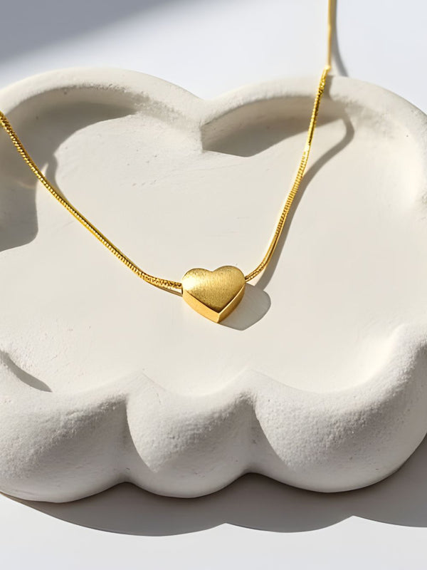 Heart Slice Pendant Chain