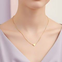 Heart Slice Pendant Chain