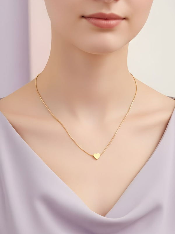 Heart Slice Pendant Chain