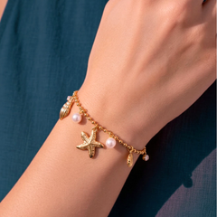 Sea Charm Ball-Chain Bracelet