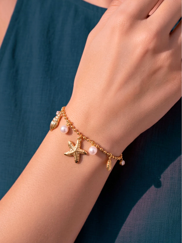Sea Charm Ball-Chain Bracelet