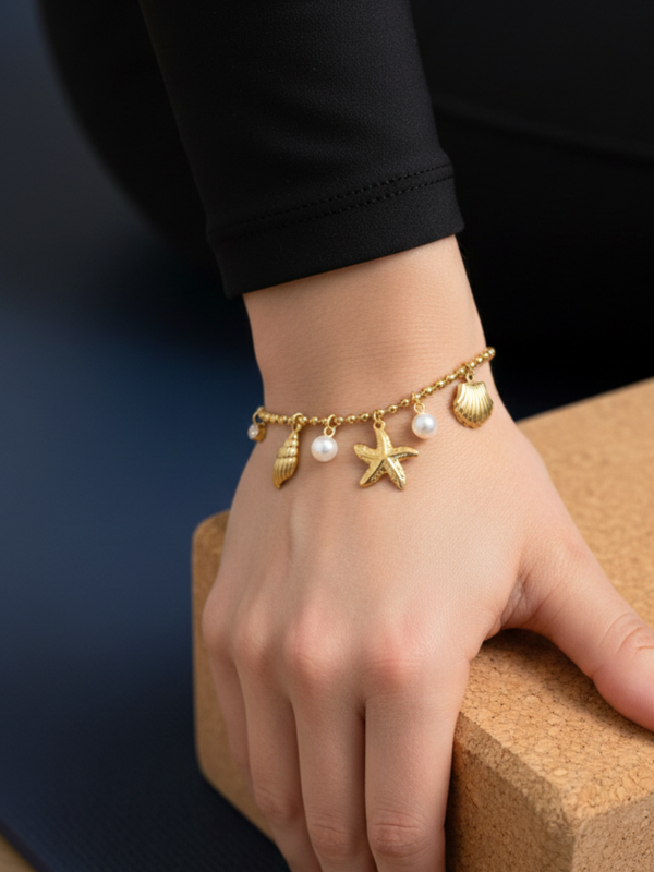 Sea Charm Ball-Chain Bracelet