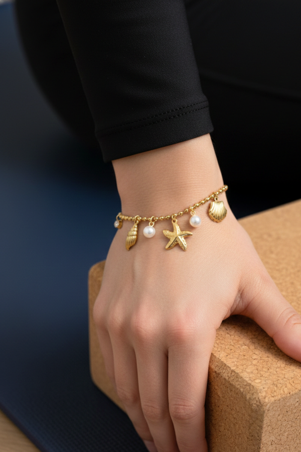 Sea Charm Ball-Chain Bracelet