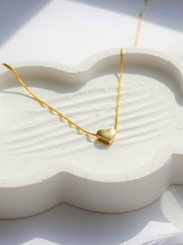 Heart Slice Pendant Chain