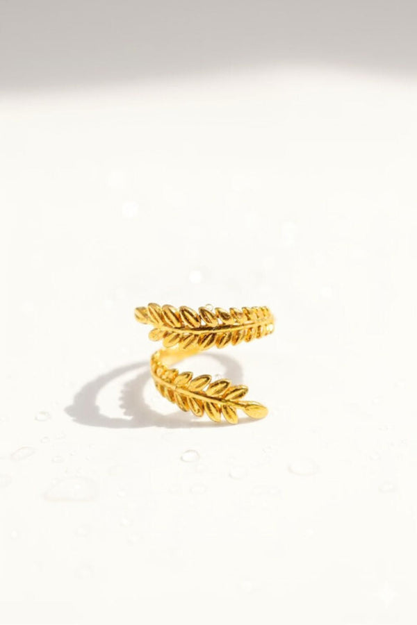 Fern Wrap Adjustable Free-Size Ring
