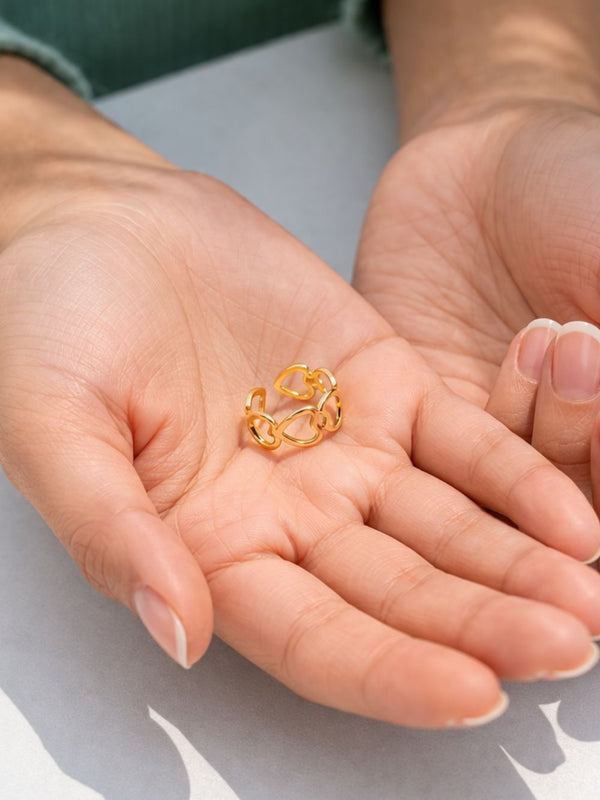The Infinite Love Heart Cutwork Ring