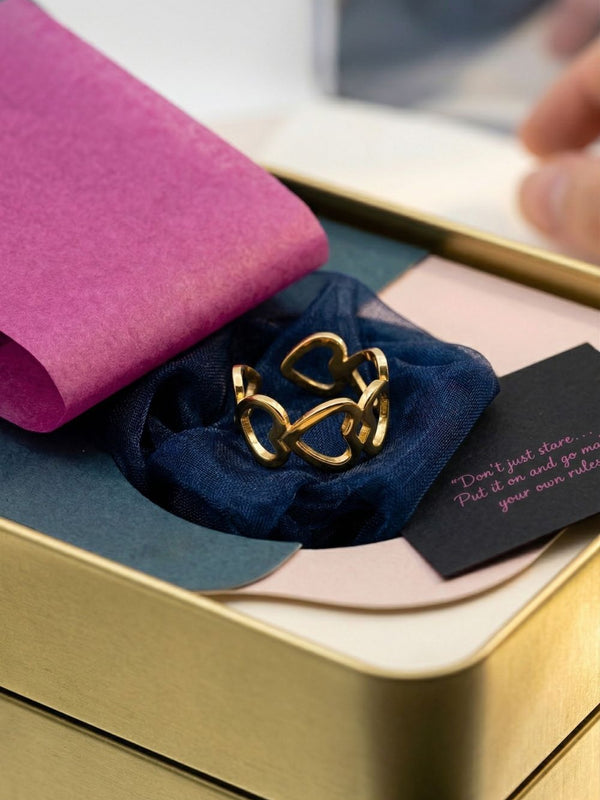 The Infinite Love Heart Cutwork Ring