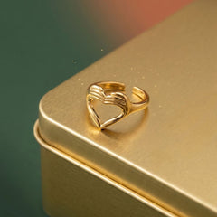 Heart Embrace Ring Premium 18K Gold PVD Coat